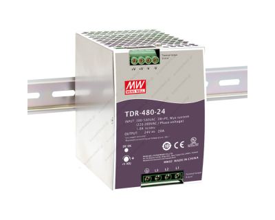 Τροφοδοτικό 2Φ 3Φ 380V ΤΡΙΦΑΣΙΚΟ 24VDC 20A 480W TDR-480-24 MEAN WELL